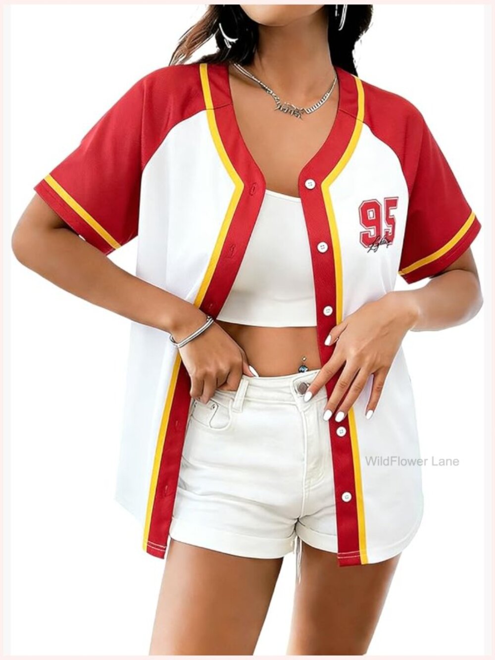 V Neck Racing T Shirt Women Casual Car Jersey Blouse